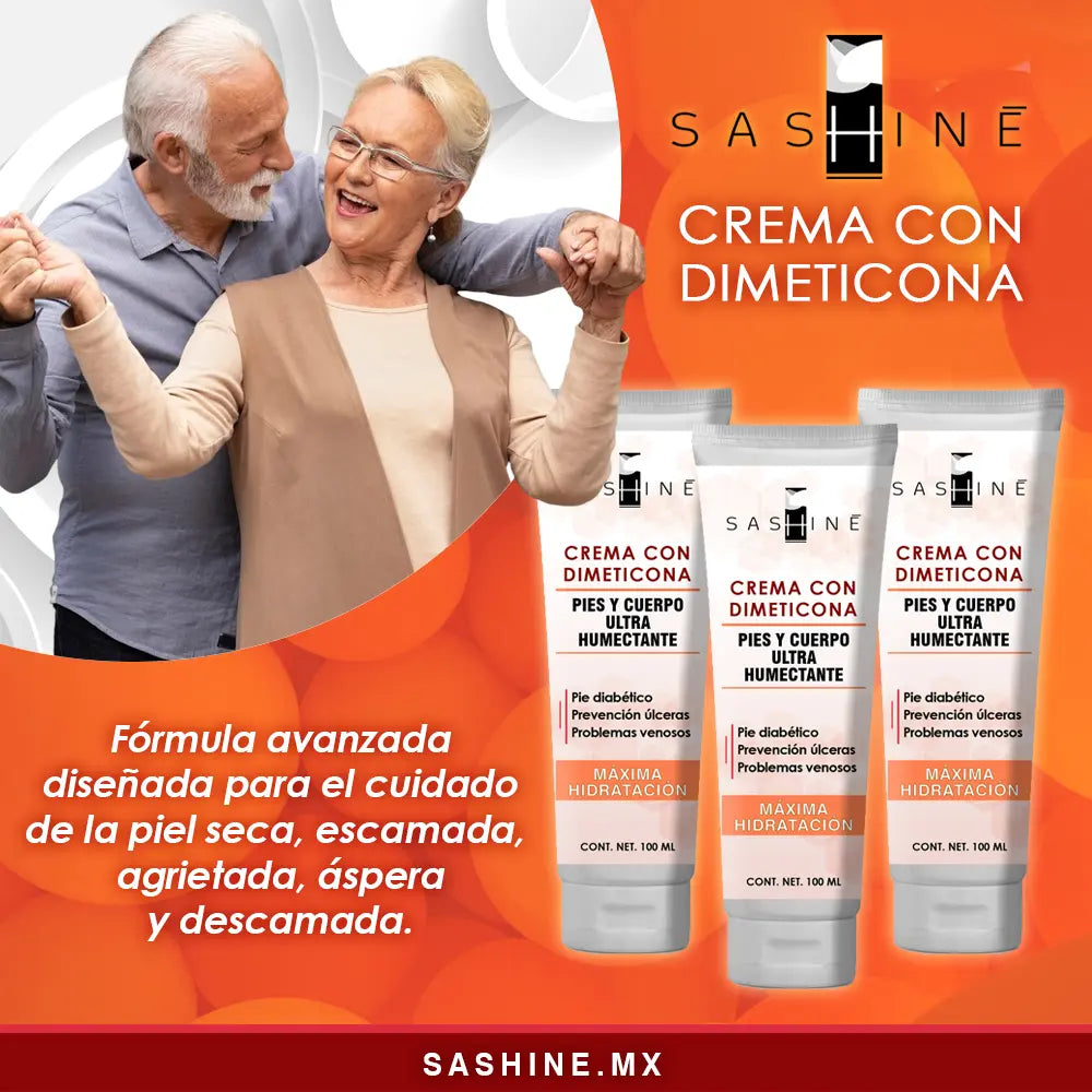 SASHINE CREMA HUMECTANTE DIMETICONA PIE DIABETICO 100ml