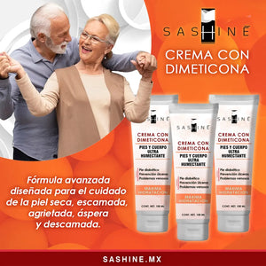 SASHINE CREMA HUMECTANTE DIMETICONA PIE DIABETICO 100ml