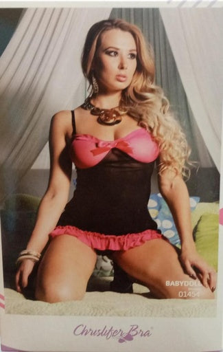 BABY DOLL - NEGRO/ROSA