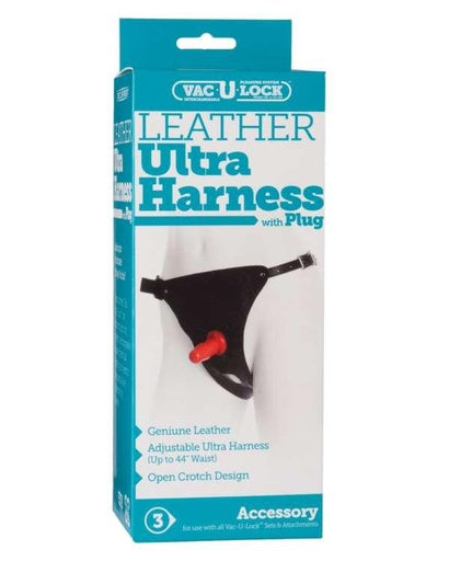 Arnés Ultra de Cuero  Vac U Lock  con Enchufe