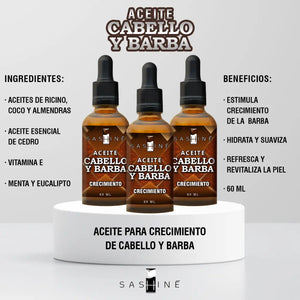 SASHINE ACEITE CABELLO Y BARBA 60ML
