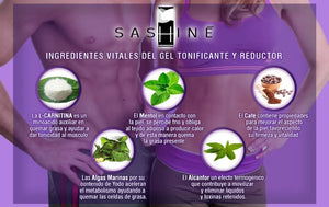 SASHINE GEL TONIFICANTE Y REDUCTOR 240g